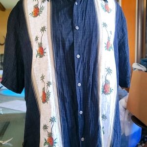 Mens button down tiki shirt